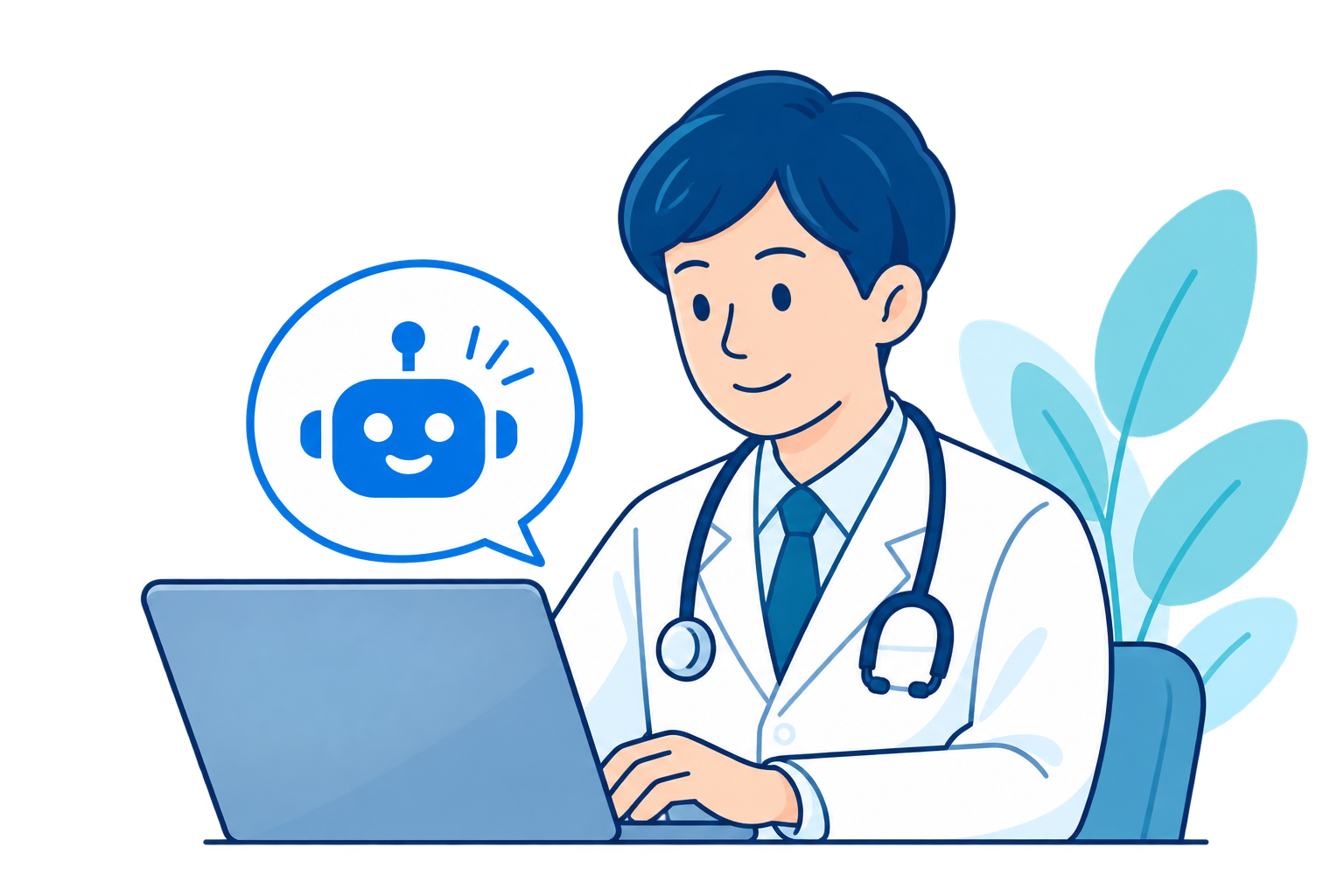 AIを活用する医療機関のイメージ